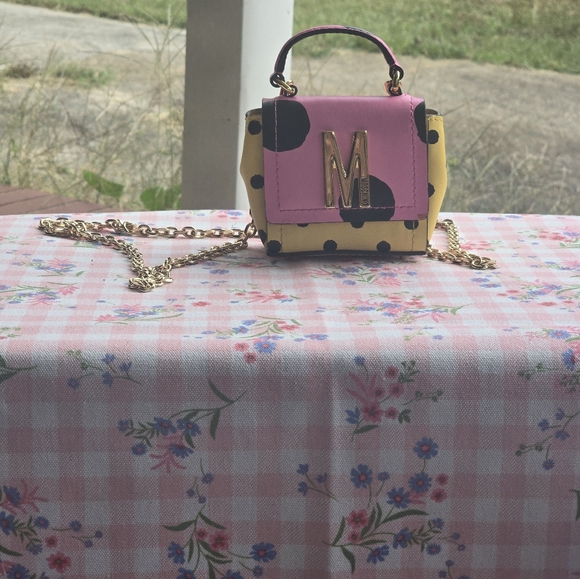Moschino polka-dot pink and yellow micro crossbody bag - Picture 4 of 16